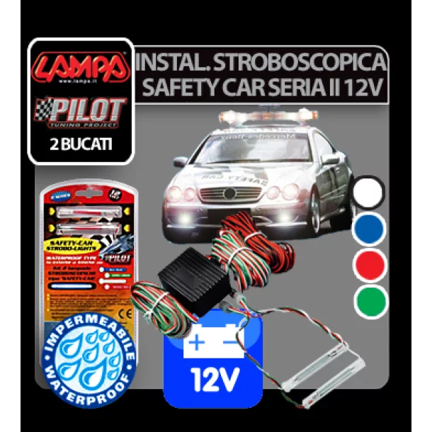 Safety Car Strobo Lights II Series - 12V - Green