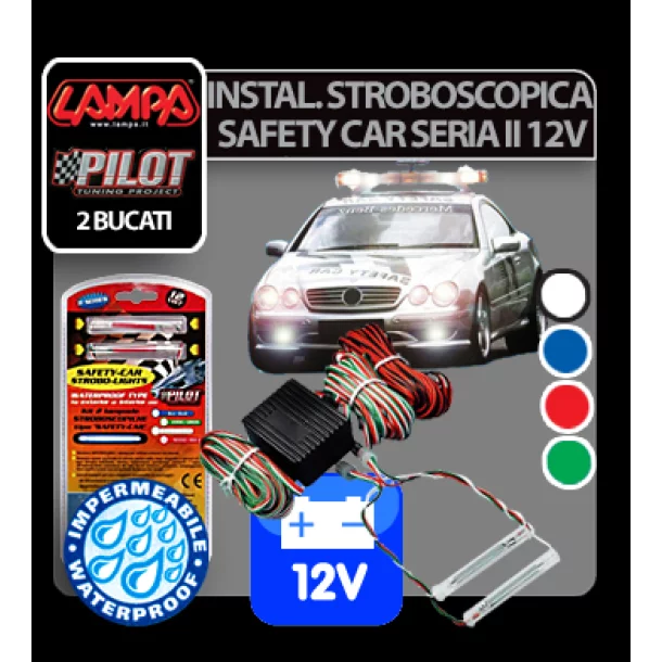 12V-os Safety Car Seria II stroboszkóp installáció - Zöld