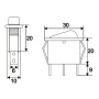 Interupator basculant 1 circuit 10A-250V OFF-ON, lumini de albastru