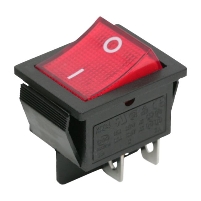 Interupator basculant 1 circuit 16A-250V OFF-ON, lumini de rosie thumb