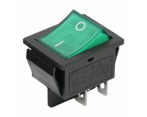 Interupator basculant 1 circuit 16A-250V OFF-ON, lumini de verde