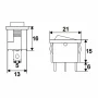 Interupator basculant 1 circuit 6A-250V OFF-ON, lumini de verde