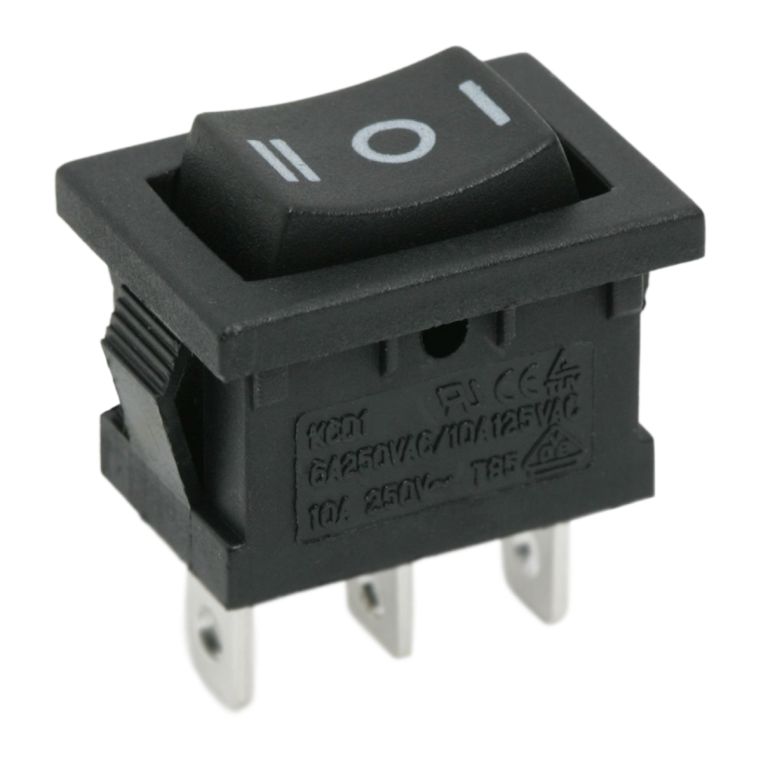Interupator basculant 1 circuit 6A-250V ON-OFF-ON marcaj I-O-II thumb