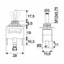 Intrerupatoare cu brat 1 circuit 10A-250V ON-OFF-ON