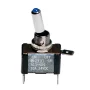 Toggle switch with led, 2 terminals - 12V - Blue - 20A