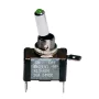 Toggle switch with led, 2 terminals - 12V - Green - 20A