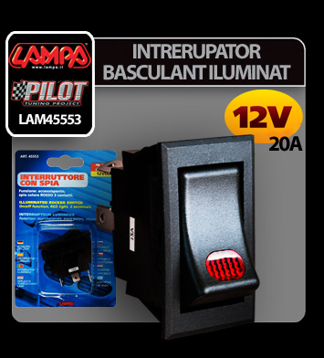 Intrerupator basculant iluminat 12V - 20A thumb