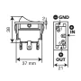 Intrerupator basculant iluminat 12V - 20A