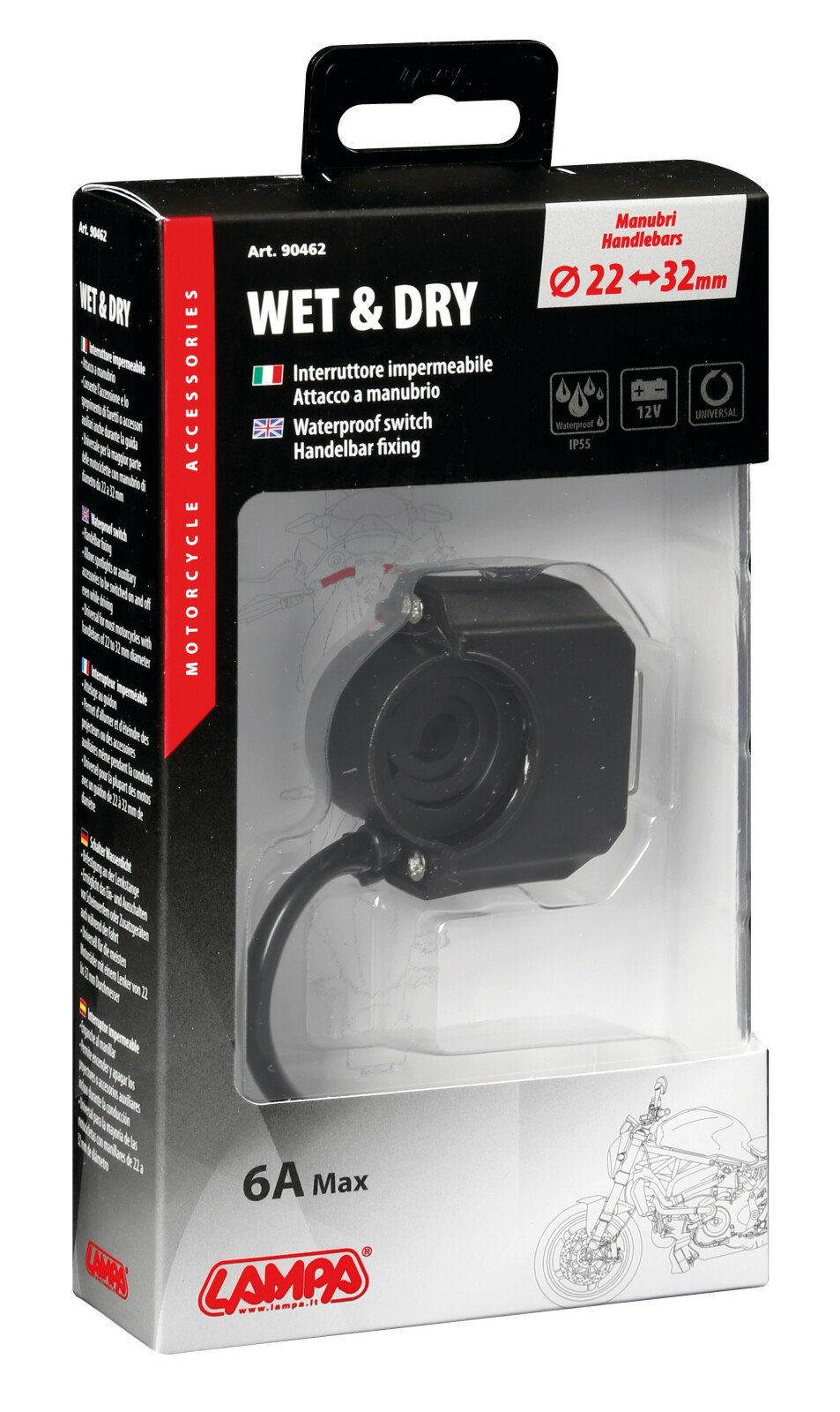Waterproof switch - 12V - 6A max thumb