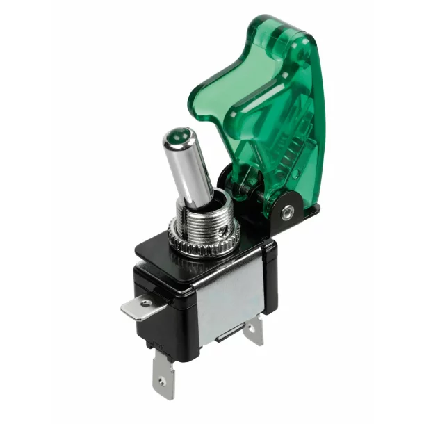 Aluminium toggle switch - Green