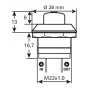 Starter button switch - 12/24V - 10A