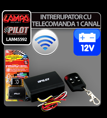 Intrerupator cu telecomanda 1 canal - 12V thumb