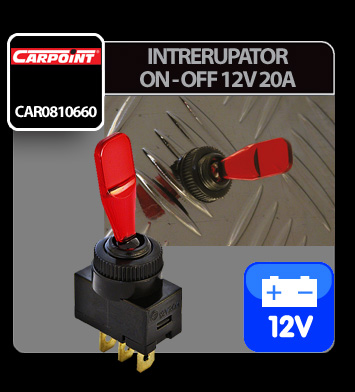 Intrerupator On-Off 12V 20A - Rosu thumb