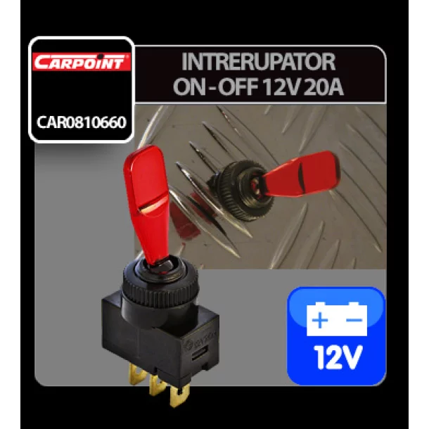 Switch on/off 12V 20A - Red