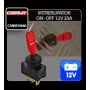 Intrerupator On-Off 12V 20A - Rosu