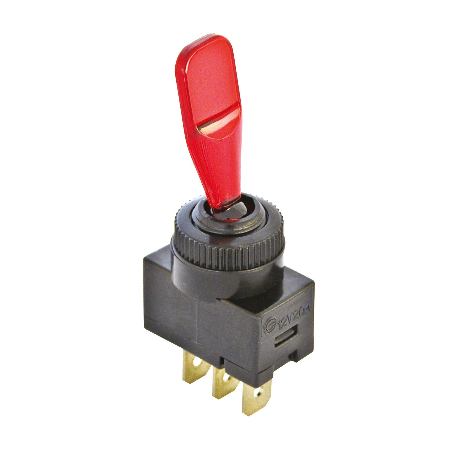 Switch on/off 12V 20A - Red thumb