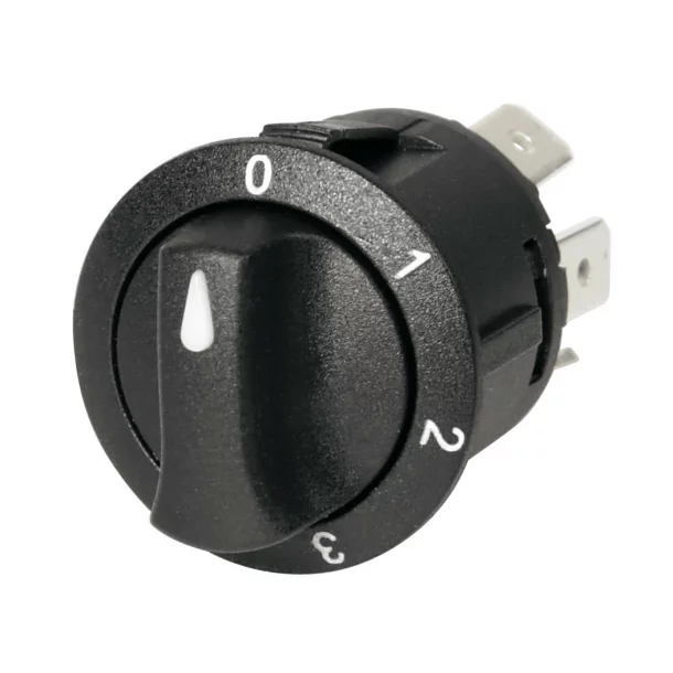 Rotating switch, 4 positions - 12/24V - 10A