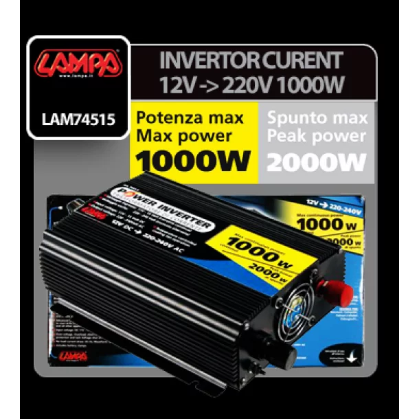 Invertor curent de la 12V la 220V 1000W