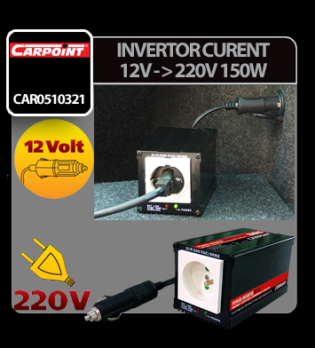 Invertor curent de la 12V la 220V 150W Carpoint thumb