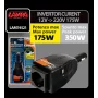 Invertor curent de la 12V la 220V 175W cu USB Lampa