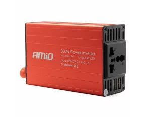 Power Inverter AMiO 12V/220V 300W/600W 2xUSB PI03