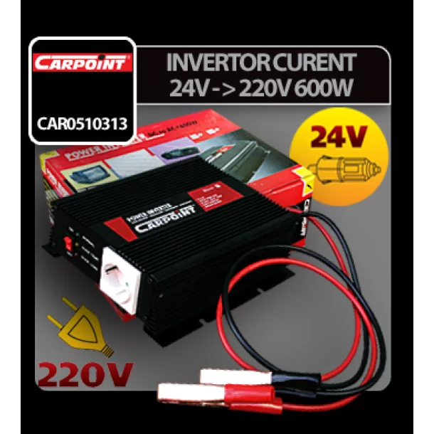 Power Inverter 24V-220V 600W Carpoint