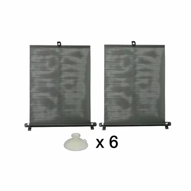 Amio roller sunshade with suction cups 2pcs, 45cm, Black