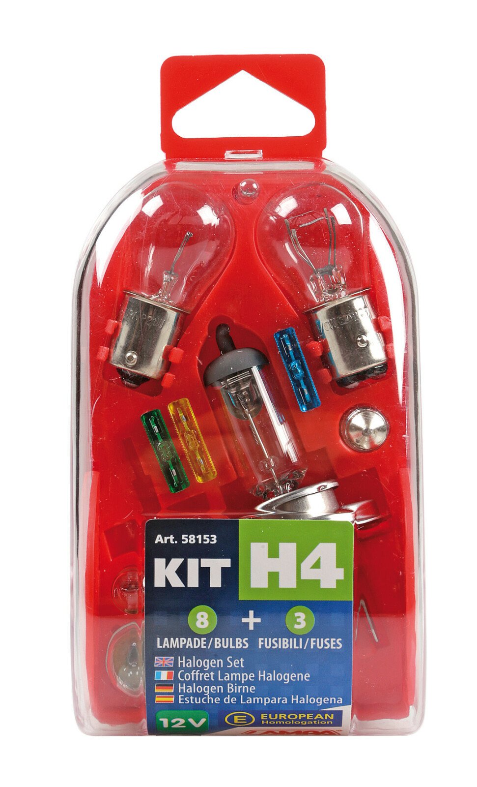 Spare lamps kit 11 pcs, 12V - H4 halogen P43 thumb