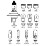Spare lamps kit 11 pcs, 12V - H4 halogen P43