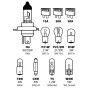 Kit becuri si sigurante 11buc, 12V - halogen H4 P43