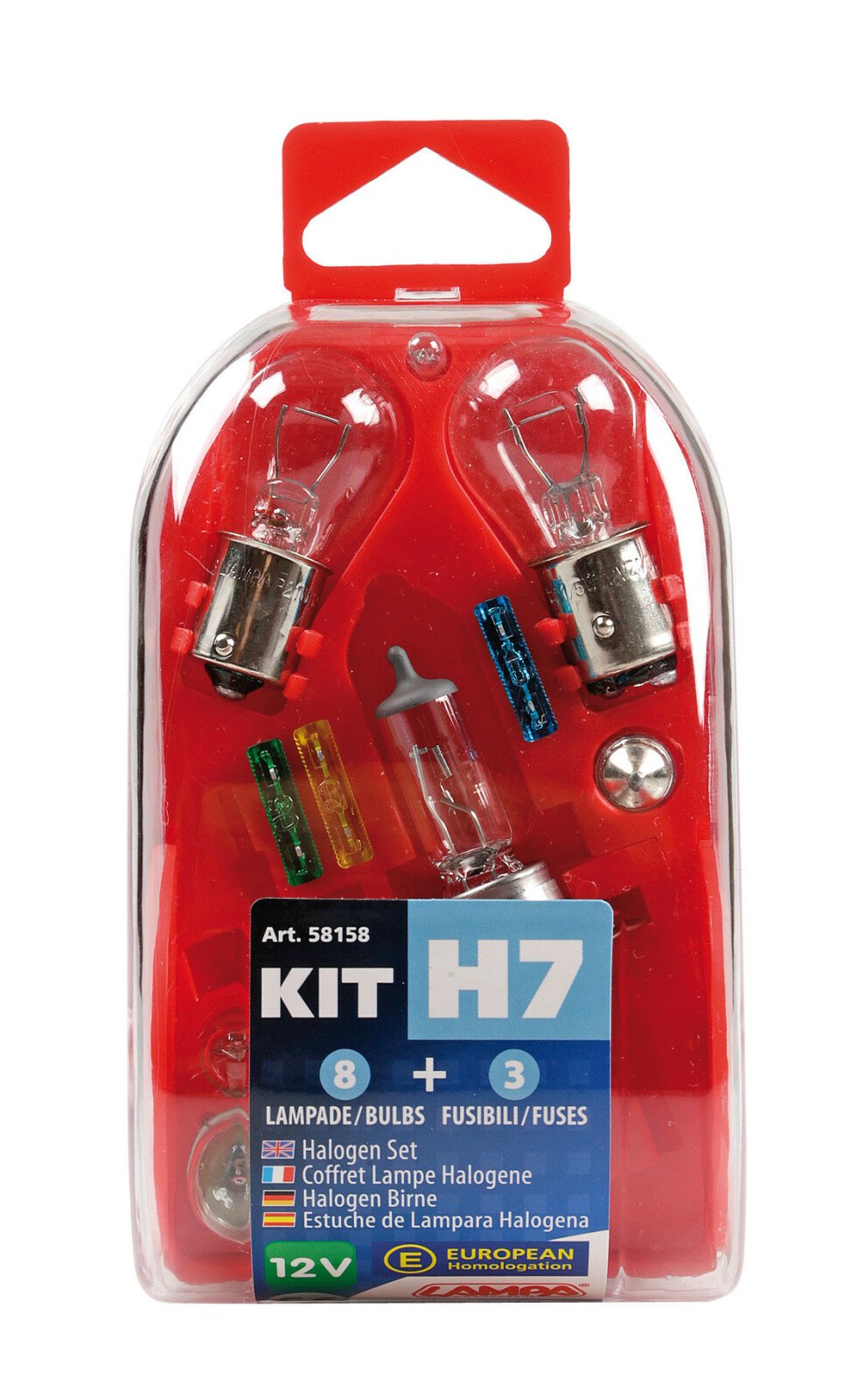 Spare lamps kit 11 pcs, 12V - H7 halogen thumb