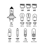 Kit becuri si sigurante 11buc, 12V - halogen H7