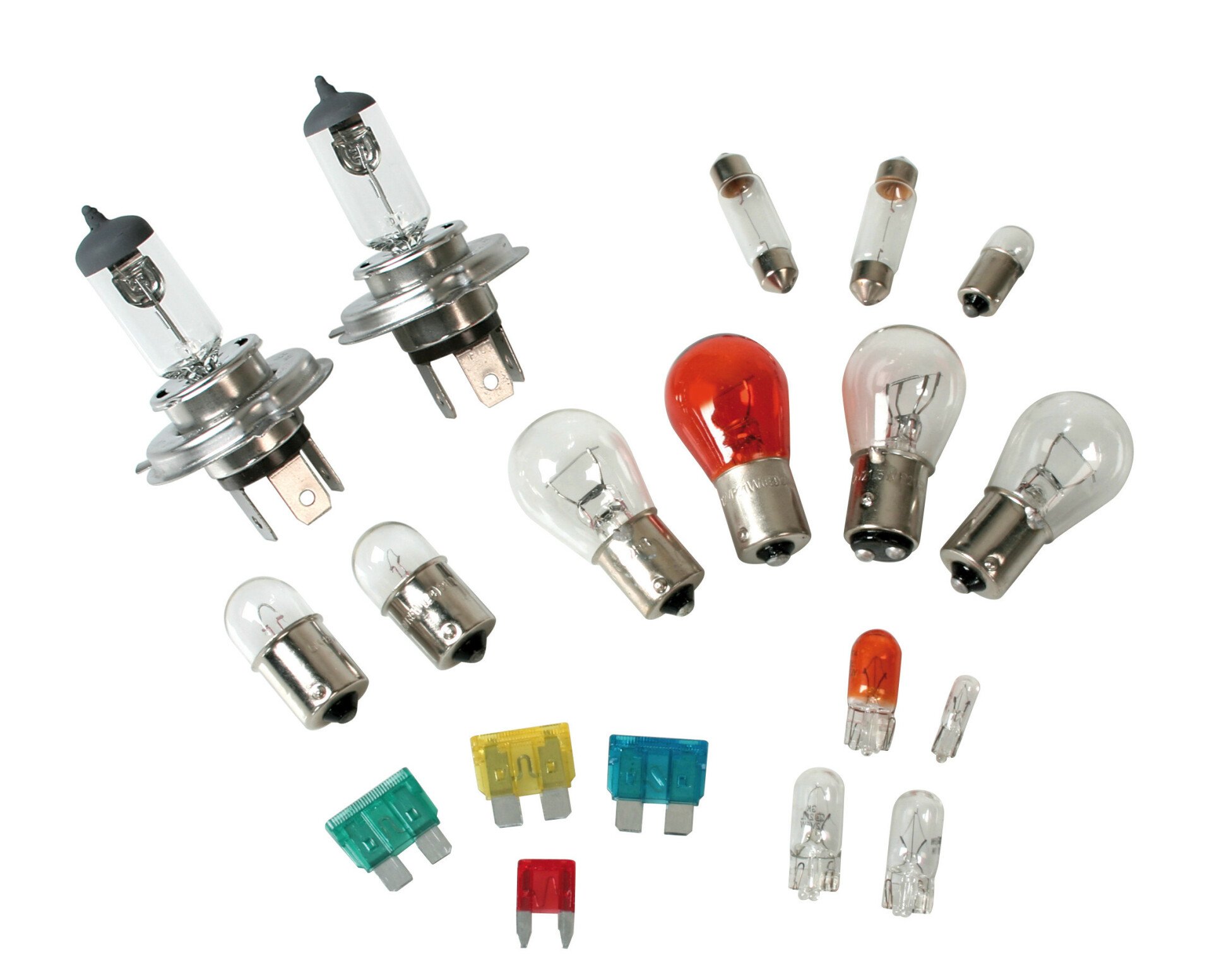 Spare lamps kit 19 pcs, 12V - 2xH4 P43 halogen thumb