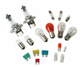 Spare lamps kit 19 pcs, 12V - 2xH4 P43 halogen
