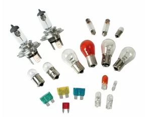 Kit becuri si sigurante 19buc, 12V - halogen 2xH4 P43