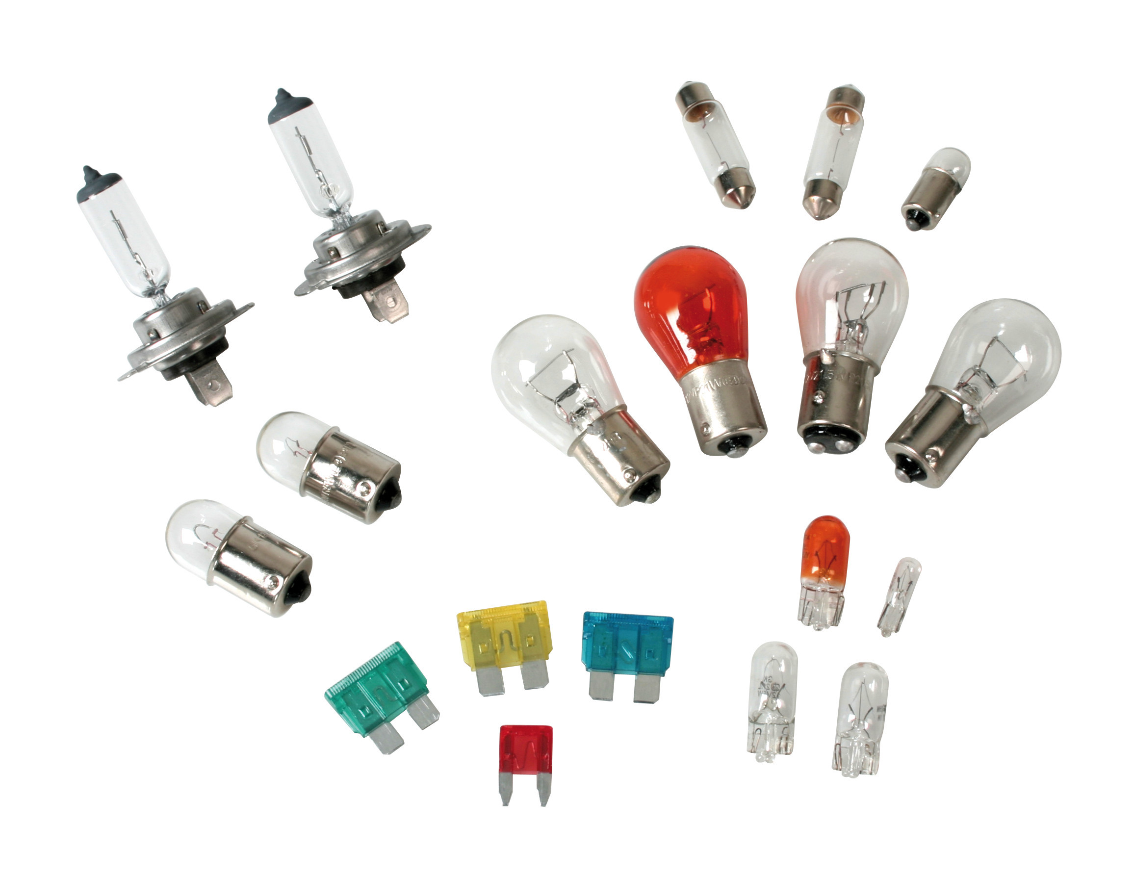 Spare lamps kit 19 pcs, 12V - 2xH7 halogen thumb