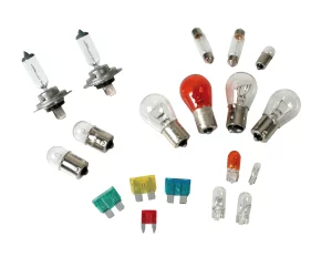 Spare lamps kit 19 pcs, 12V - 2xH7 halogen