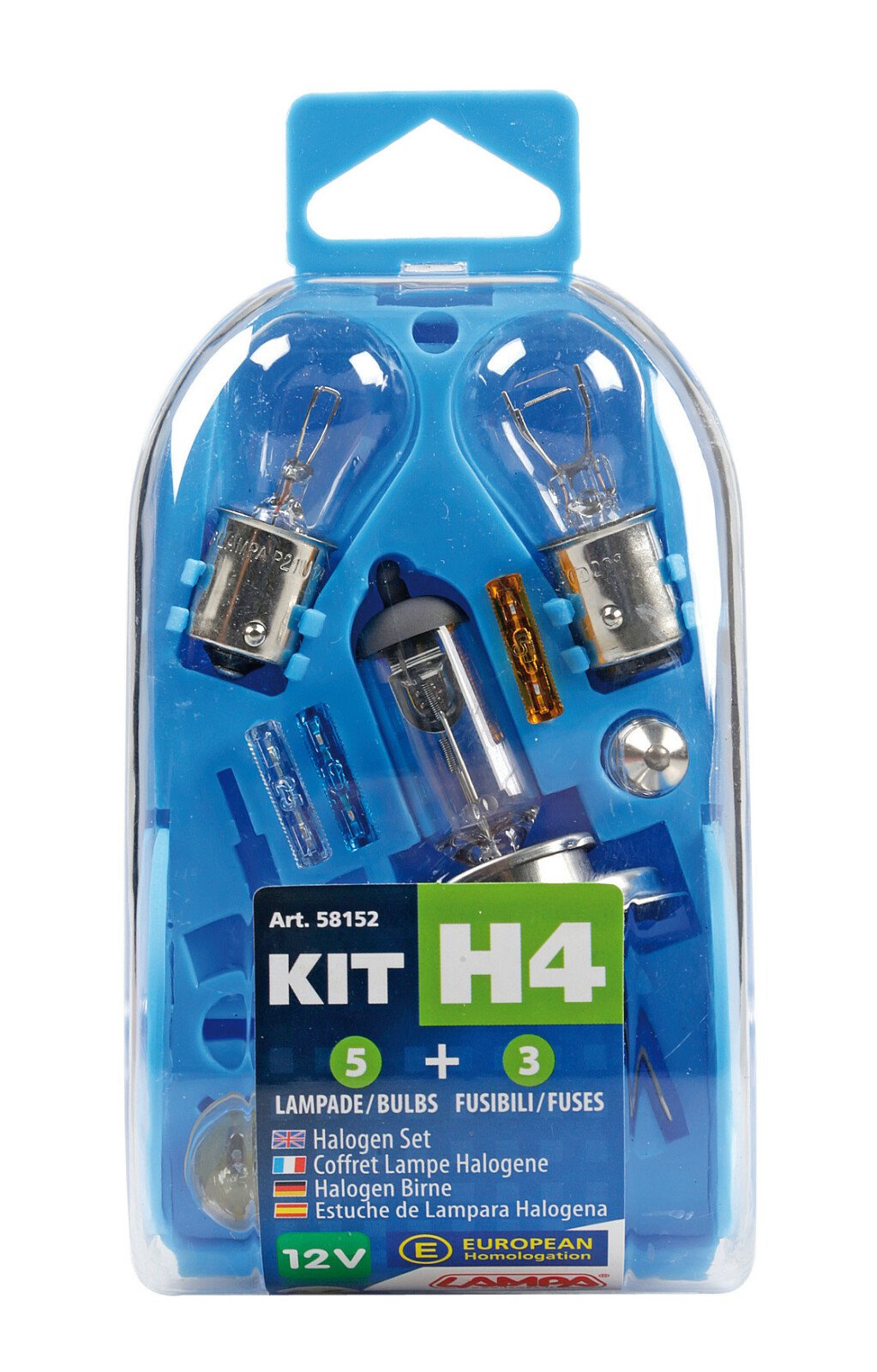 Spare lamps kit 8 pcs, 12V - H4 halogen P43 thumb