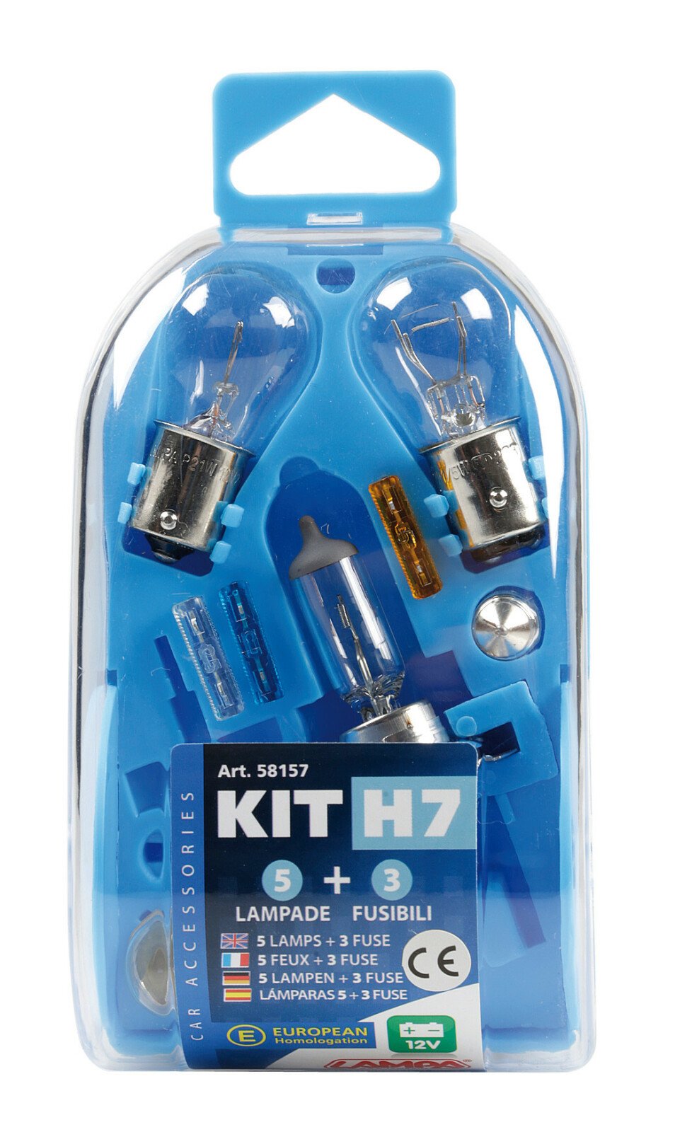Spare lamps kit 8 pcs, 12V - H7 halogen thumb