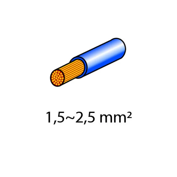 40 db elektromos csatlakozó, anya, apa - 6,3x0,8 mm - Kék