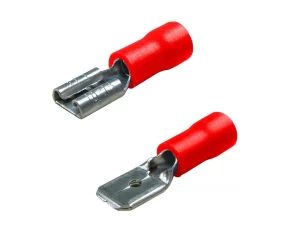 Male and female disconnects kit - Red