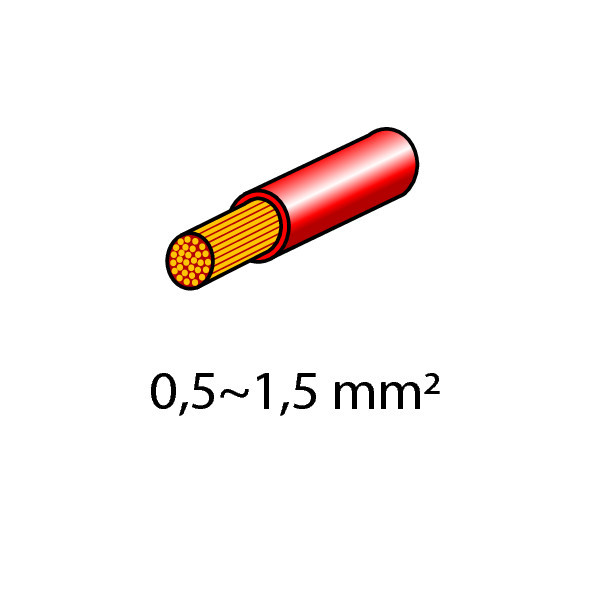 40 db elektromos csatlakozó, anya, apa - 6,3x0,8 mm - Piros thumb