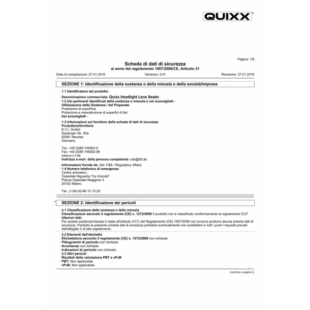 Quixx headlight restoration kit