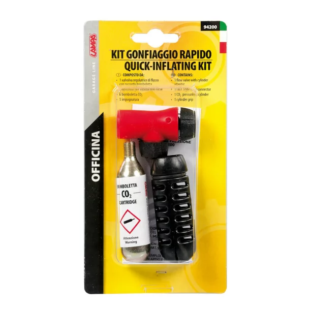 Lampa Bicycle quick inflating kit with CO2 cartridge