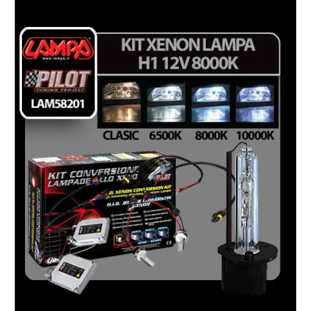Kit Xenon H.I.D. Lampa H1 12V - 8000K