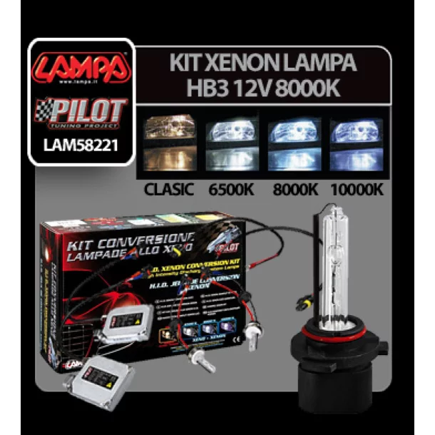 Kit Xenon H.I.D. Lampa HB3 12V - 8000K