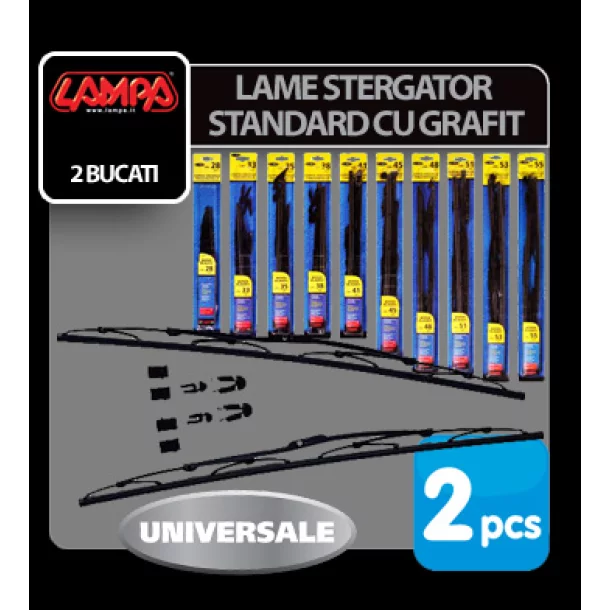 Lame stergator cu grafit Standard - 28cm (11&quot;) - 2buc