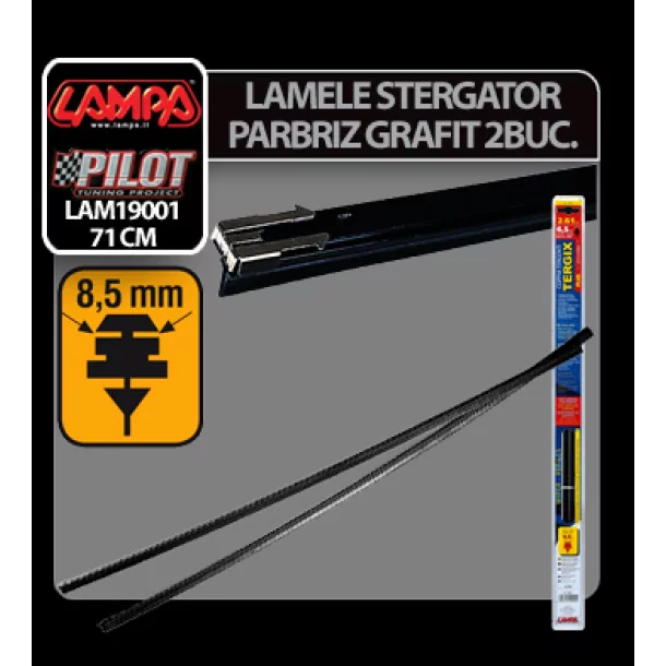 Lamele sterg parb cu clips Tergix Plus - 71cm - 8,5mm - 2buc-Resigilat,