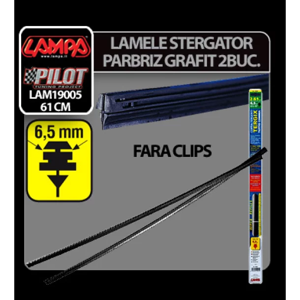 Lamele sterg parb fara clips Tergix - 61cm - 6,5mm - 2buc