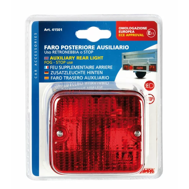 Auxiliary rear red light 12V